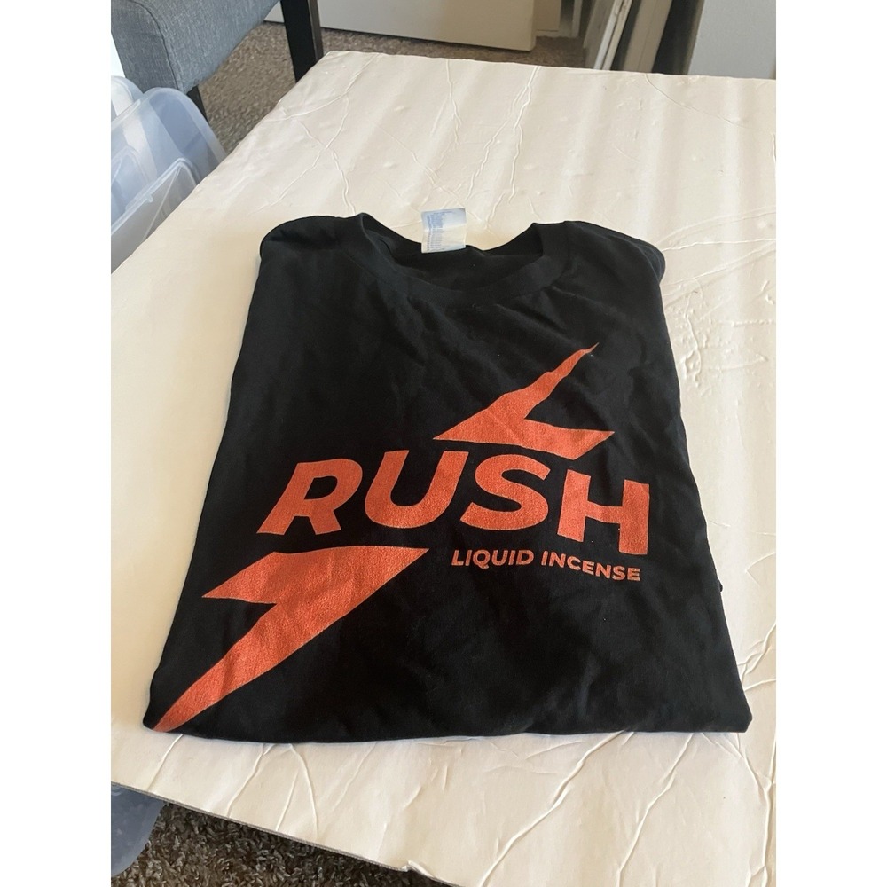 Rush T-Shirt Mens Medium Black Like New Liquid Incense Graphic Tee C275
